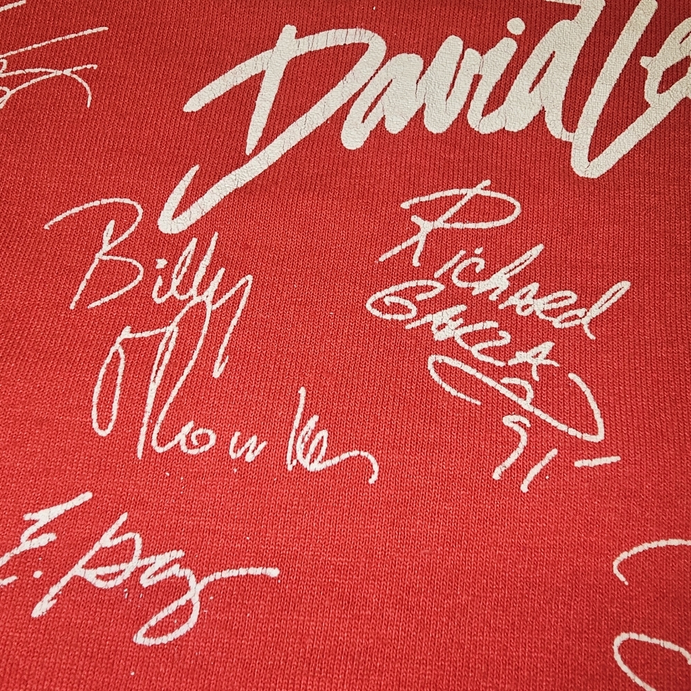 1991 David Lee Garza long sleeved Autograph print shirt - Picture 3 of 10